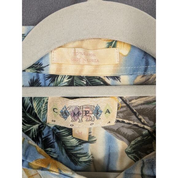 Campia Moda Men's Hawaiian Tropical Rayon Short Sleeve Shirt Button Up Size Med - Picture 6 of 9